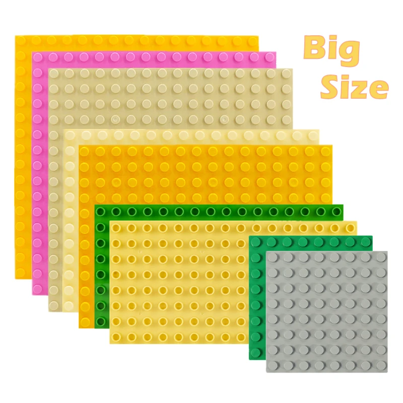 

5 Sizes Big Building Plastic Blocks Base Plates Assembly Figures Comptatible Large Bricks Classic Baseplates Children Kids Toys