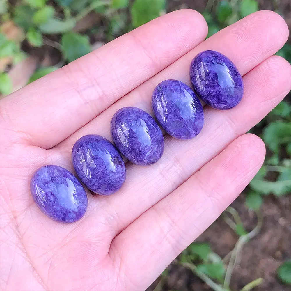 

Natural Stone Charoite Oval Cabochon Crystal Stone Quartz Crystals Healing Gemstone Minerals Quartz Energy Spiritual Home Decor