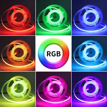 Zigbee Tuya 智慧型 RGB 5V USB COB LED 燈帶夜燈 APP 可調光 LED 燈條 適用於 Tuya 房間裝飾 牆面電視背光照明 8 最佳銷售 Zigbee 夜燈 - №5
