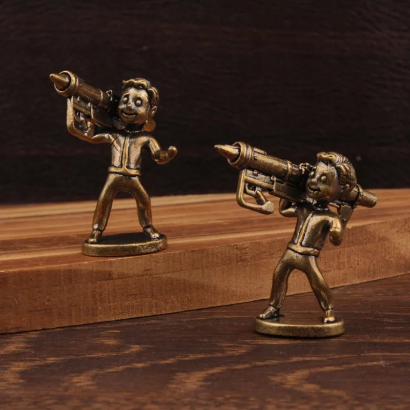 النحاس الرجعية قذيفة الصبي الشكل ديكور المنزل حلية نموذج الصينية زخرفة ديكور المنزل