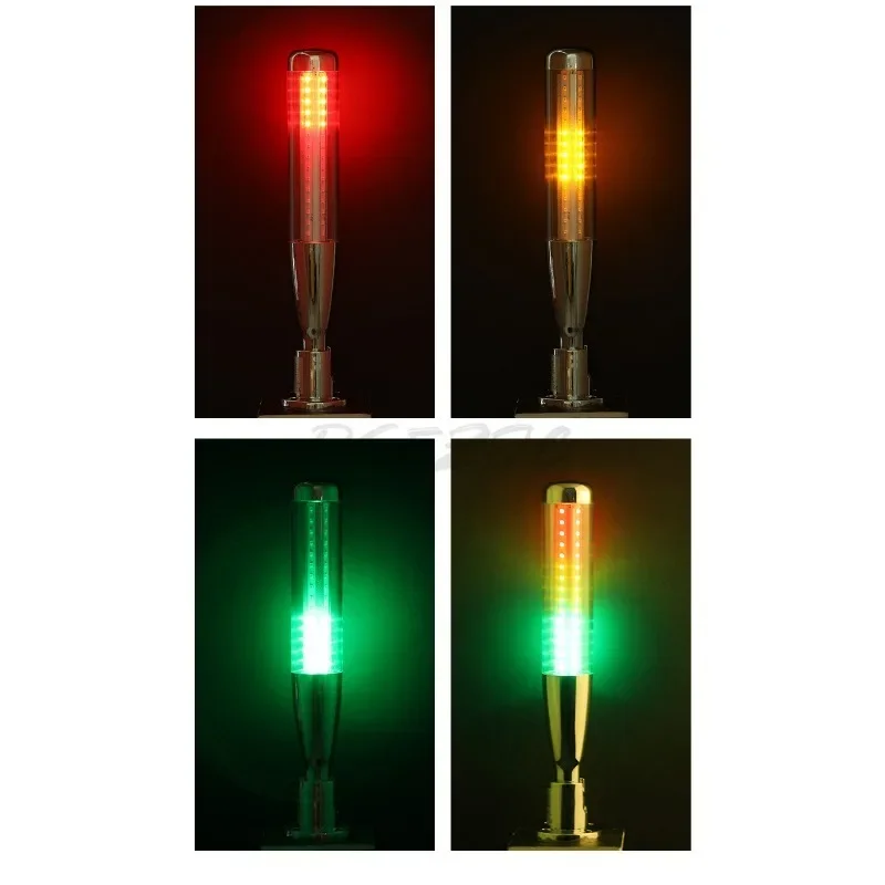 LED Tricolor Baseball Signal Light Machining Center Machine Warning 24V Sound and Light Alarm Multi-layer Indicator Light