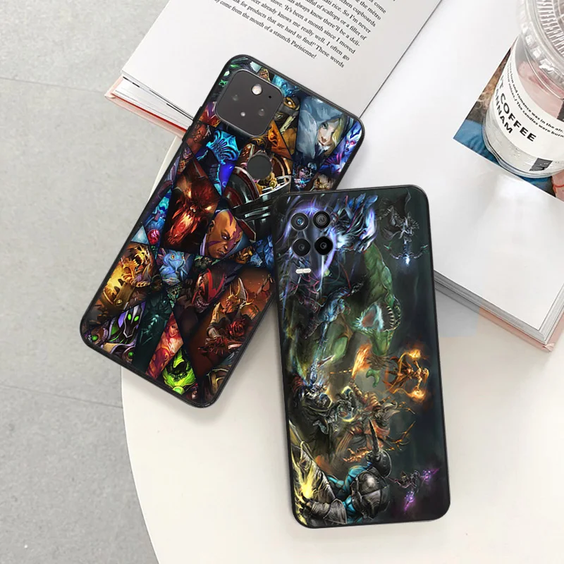 Silicone Phone Case Cover for Pixel 7A 7 6 5 4 A 3 Motorola Edge40 Pro G52 G72 G53 G73 G200 G Stylus One Fusion Dota Game Art