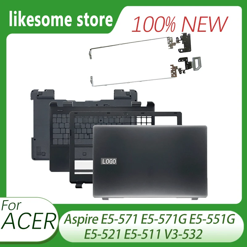 para acer aspire e5571 e5 571g e5 551g e5 521 e5 511 v3 532 laptop lcd tampa traseira moldura frontal dobradicas novo 01