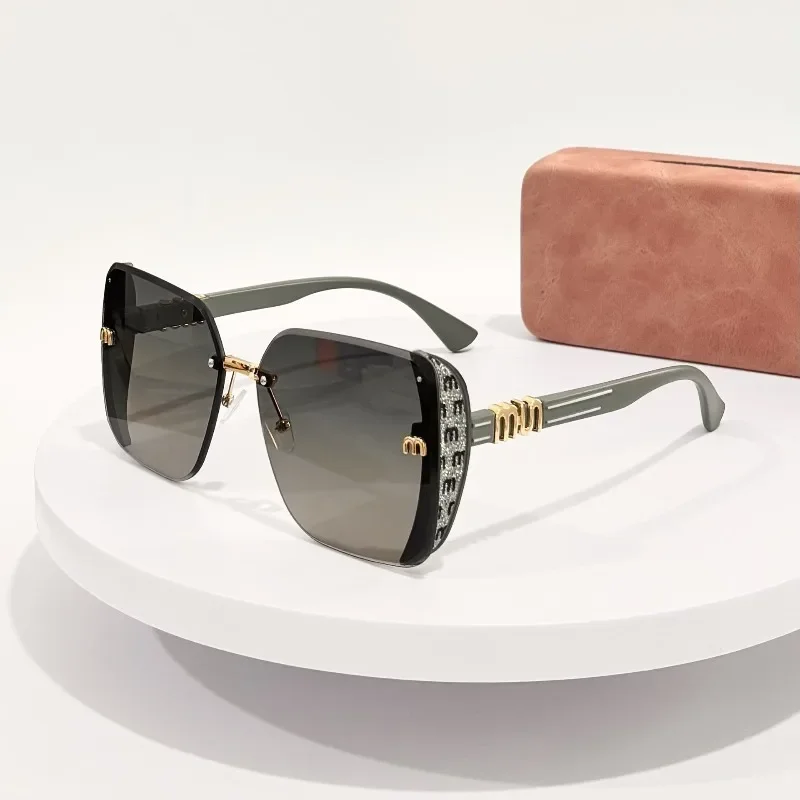 

Men's High-end Frameless UV400 Polarized Sunglasses Unisex Sport Outdoor Driving Anti-blue Ray Fashion Sun Glasses