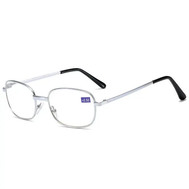 New 1PC 2Colors Men Reading Glasses Full Alloy Frame Resin Lens Comfy Light Clear Presbyopia Glasses