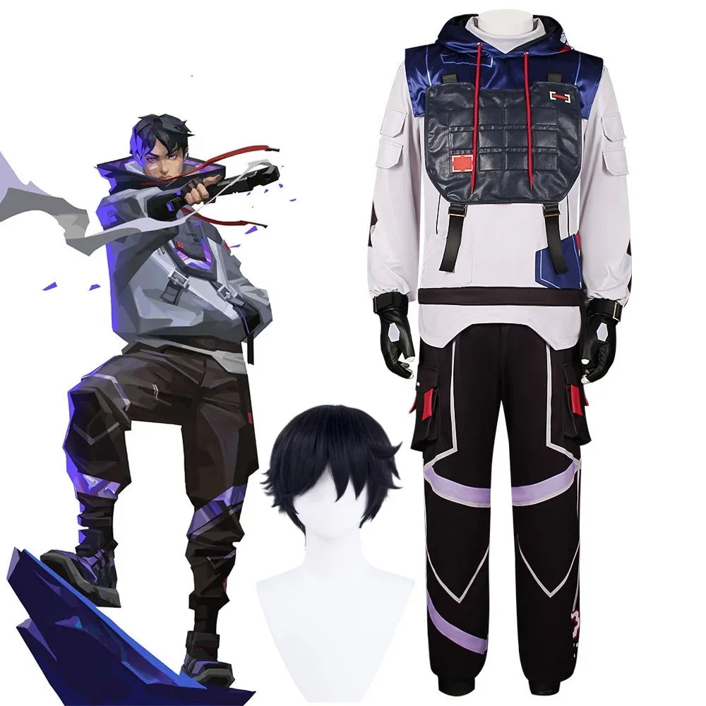 

Game VALORANT ISO Cosplay Costume Wig Halloween Anime Clothes Uniform