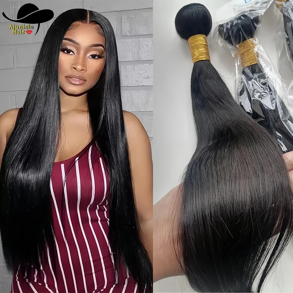 Малайзийский пучок прямых волос 10-30 дюймов