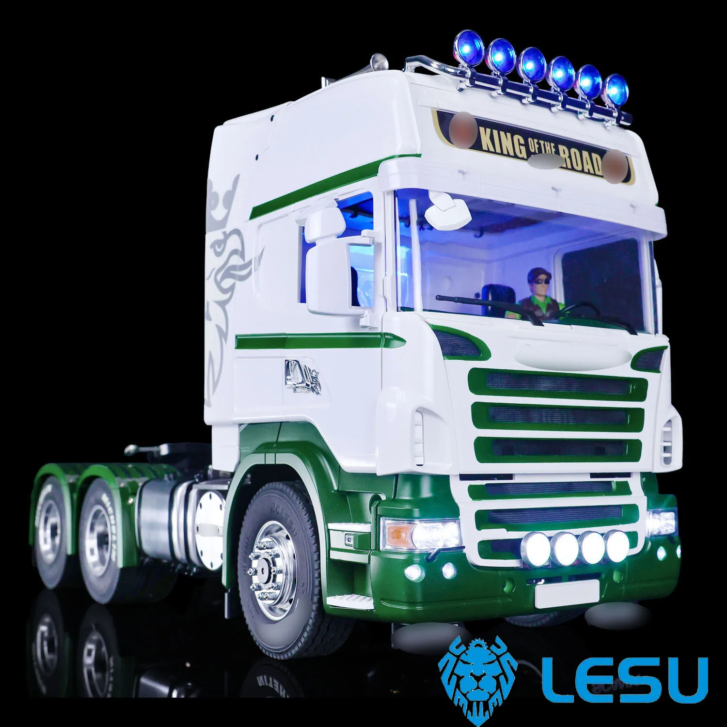 

Lesu 1:14 DIY RC Tractor Truck 6X6 For tamiyay ESC Motor Servo Finished Model