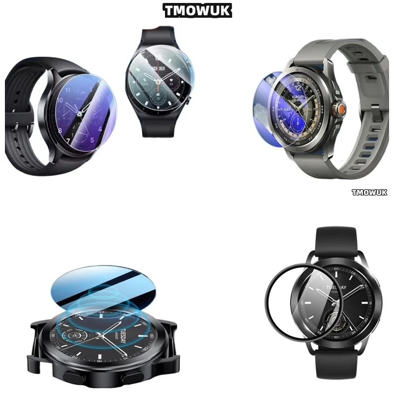 

For Xiaomi Watch S1 S3 Pro S4 Sport Bubble-Free Tempered Glass Screen Protector 9H Hardness Anti-Slip