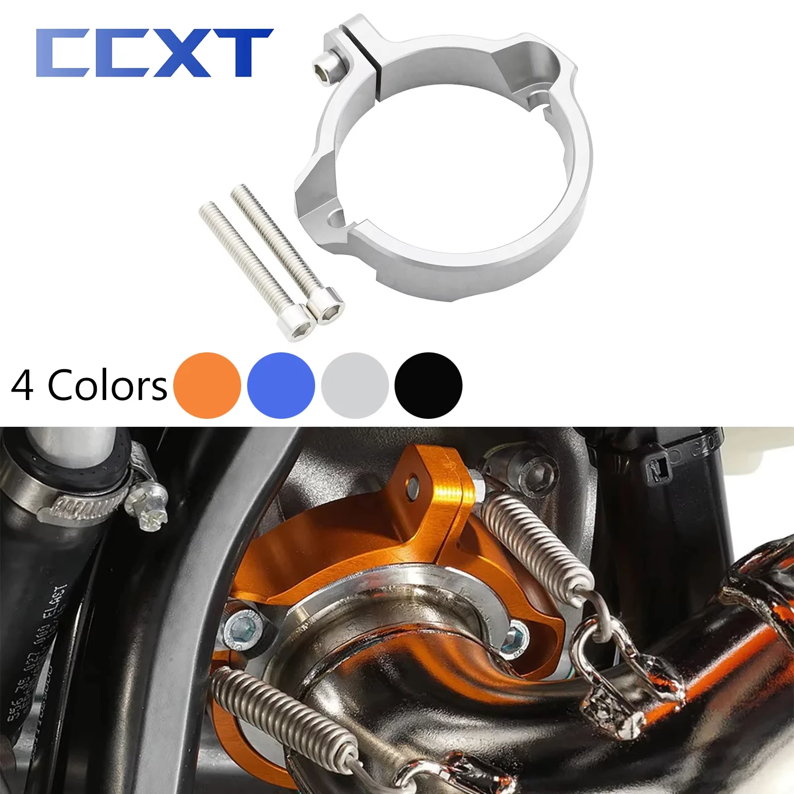 

CNC Motorcycle Exhaust Tip Muffler Pipe Clamp With Flanges For GasGas EX EC MC 250 300 For EXC XC XCW SX TPI Six Days 2017-2022