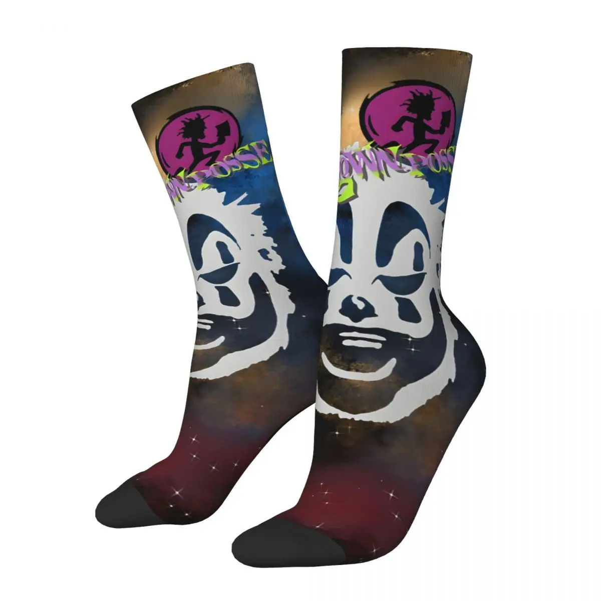 

Retro Juggalo Men's compression Socks Unisex Insane Clown Posse Harajuku Pattern Printed Novelty Crew Sock