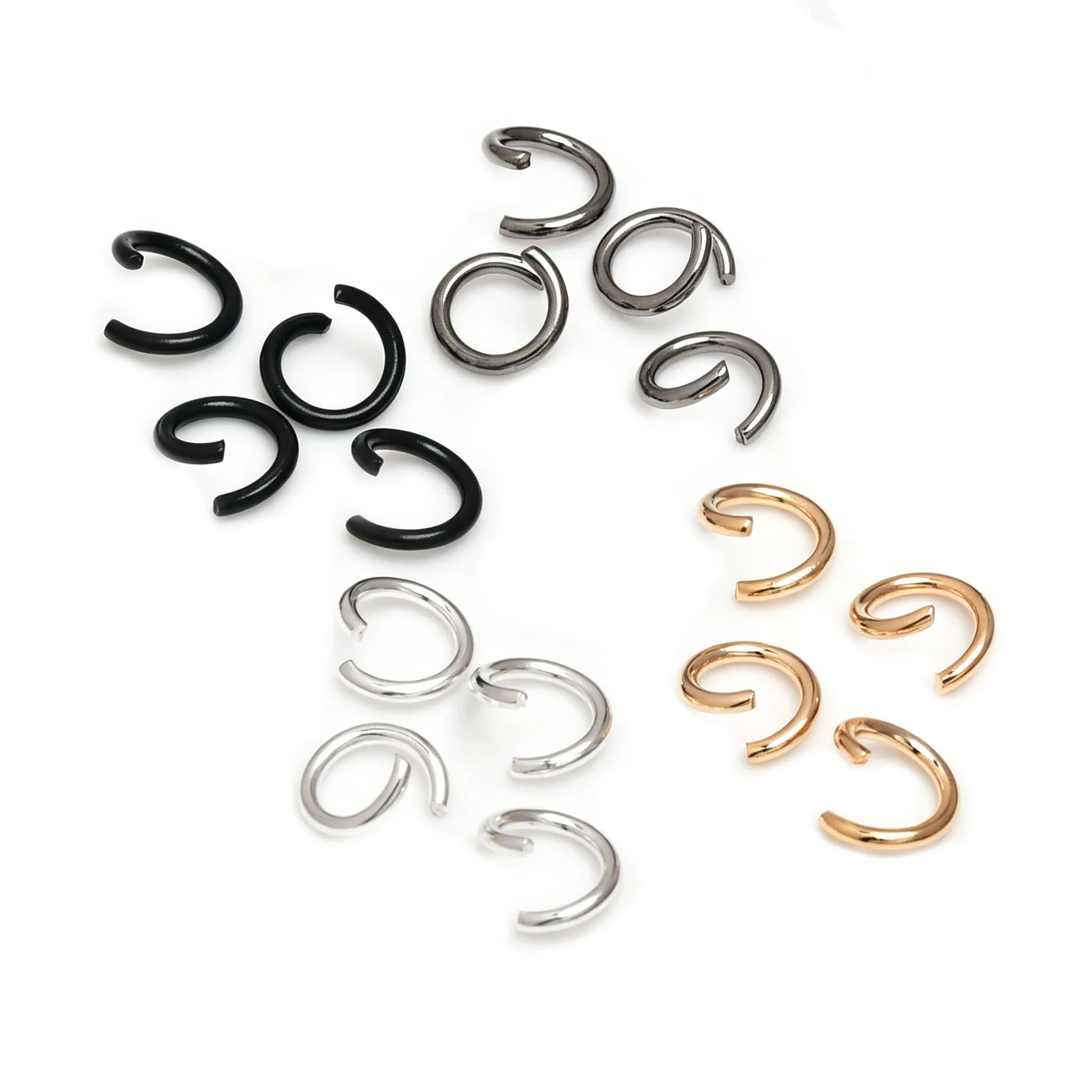 200 Stück 1,2x8mm offene Biegeringe aus Metall, O-Ringe, Einzel-Schlaufenverbinder für Schmuck, Halsketten, Armbänder, Schlüsselanhänger, Kettengeflecht, DIY-Herstellung – Detail 3