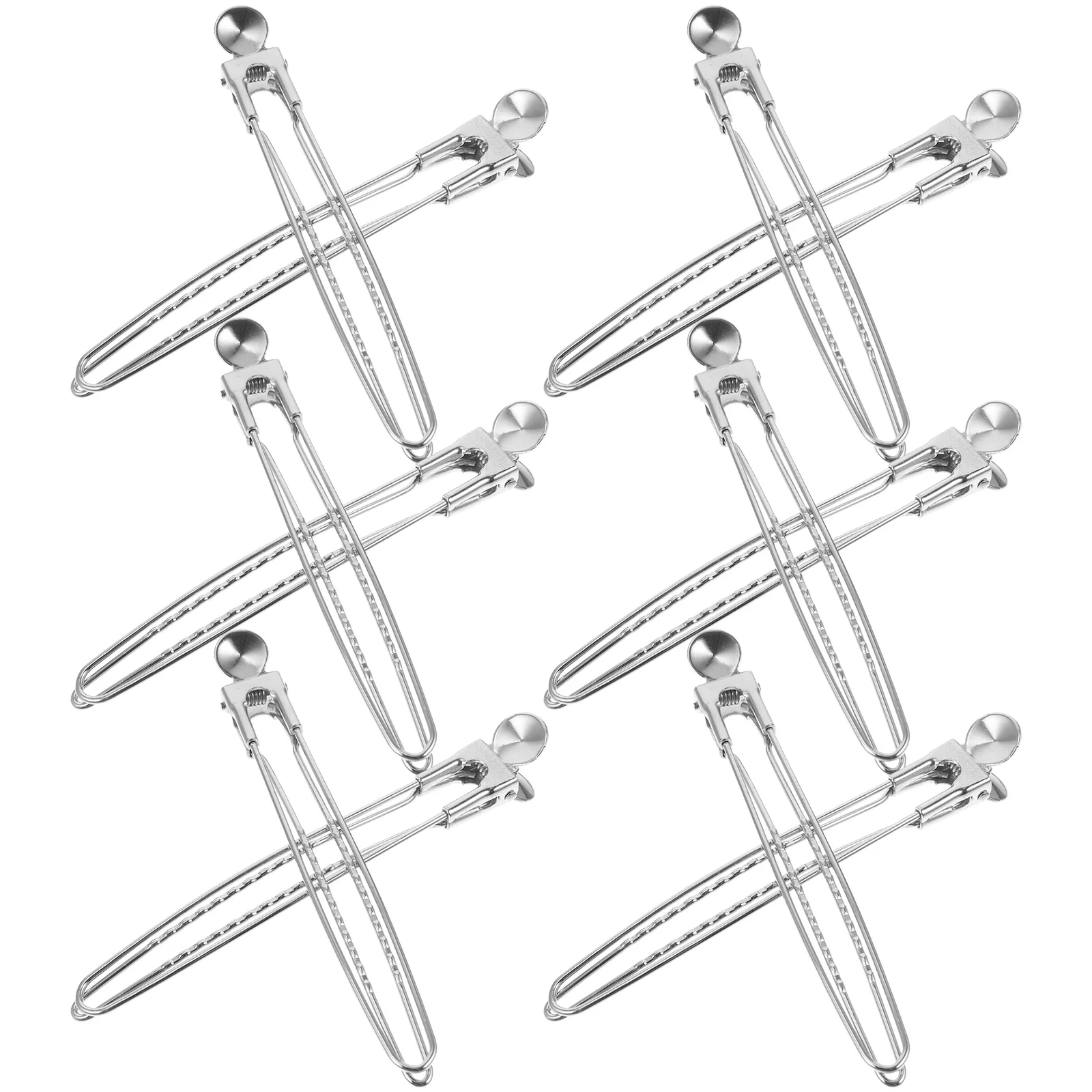 

12pcs Stainless Steel Hair Sectioning Clips Professional Salon Haircut Accessories Durable Hairdressing Clamps For Home Barber
