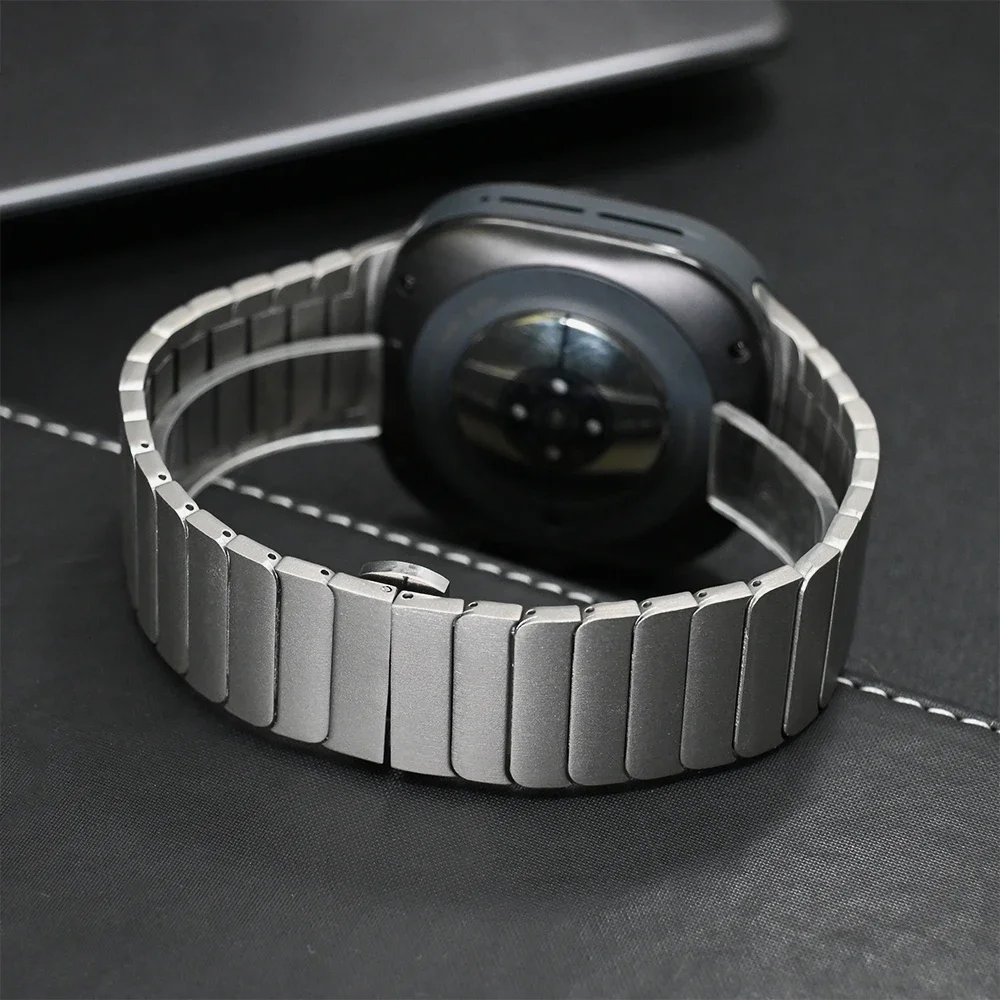 NO Gaps Metal Strap for Samsung Galaxy Watch Ultra 47mm Stainless Steel Wrist Bracelet for GALAXY ULTRA Butterfly Buckle Band