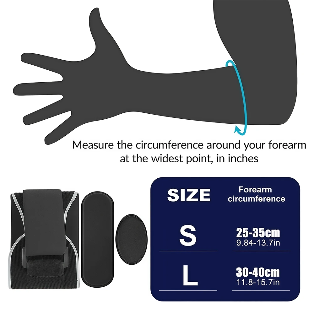 1/2Pcs Adjustable Forearm Compression Support Strap with Shock-Absorbing Pad, Tennis Golfer Elbow Brace,Basketball,Badminton,Gym view 6