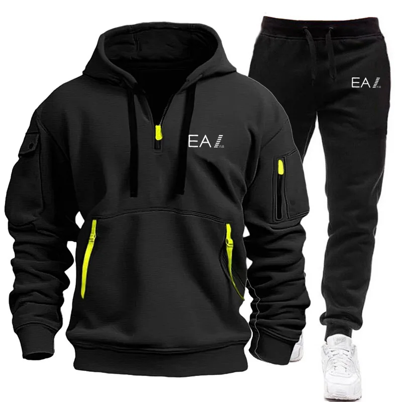 New Autumn Winter Men Women Tracksuit Hoodies + Pants 2Pcs Sets Suit Fashion Trend Hip Hop Clothing Sportswear Sweatshirts