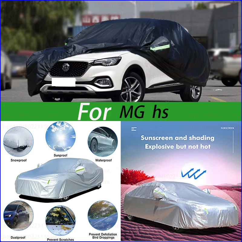 

Full Car Cover For MG Hs Universal Full Car Covers Outdoor Waterproof Sun Rain Snow Dust Resistant Protection UV