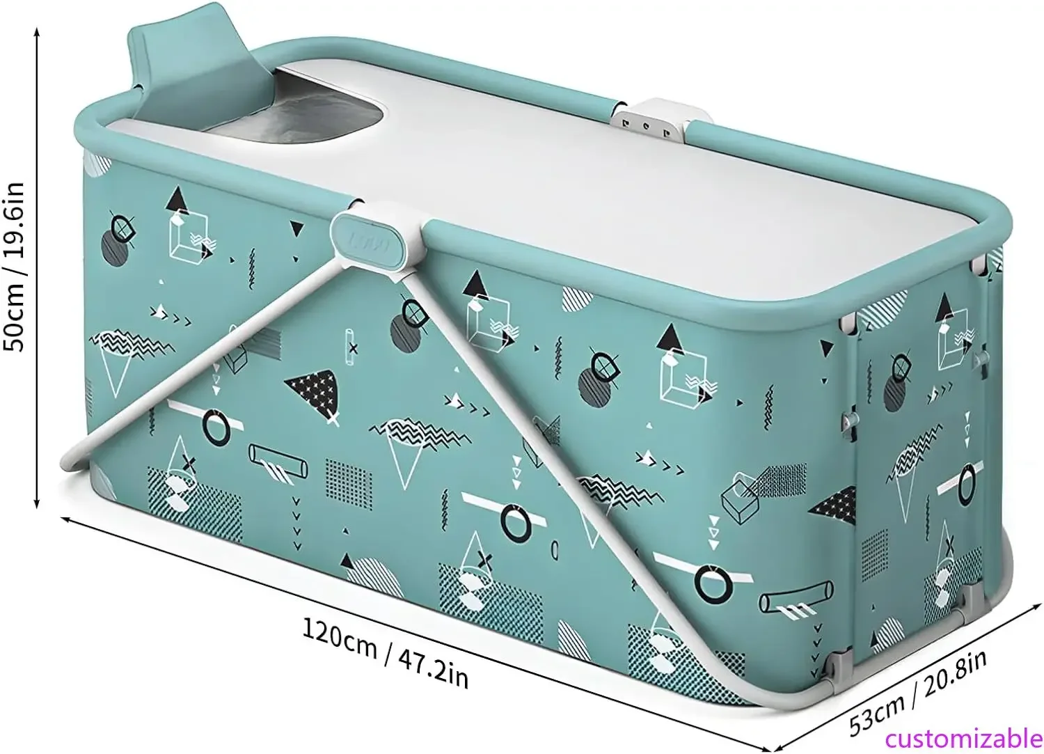 

Upgraded 47 Portable Adult Soaking Bathtub - Folding SPA Tub for Home Bathroom Use