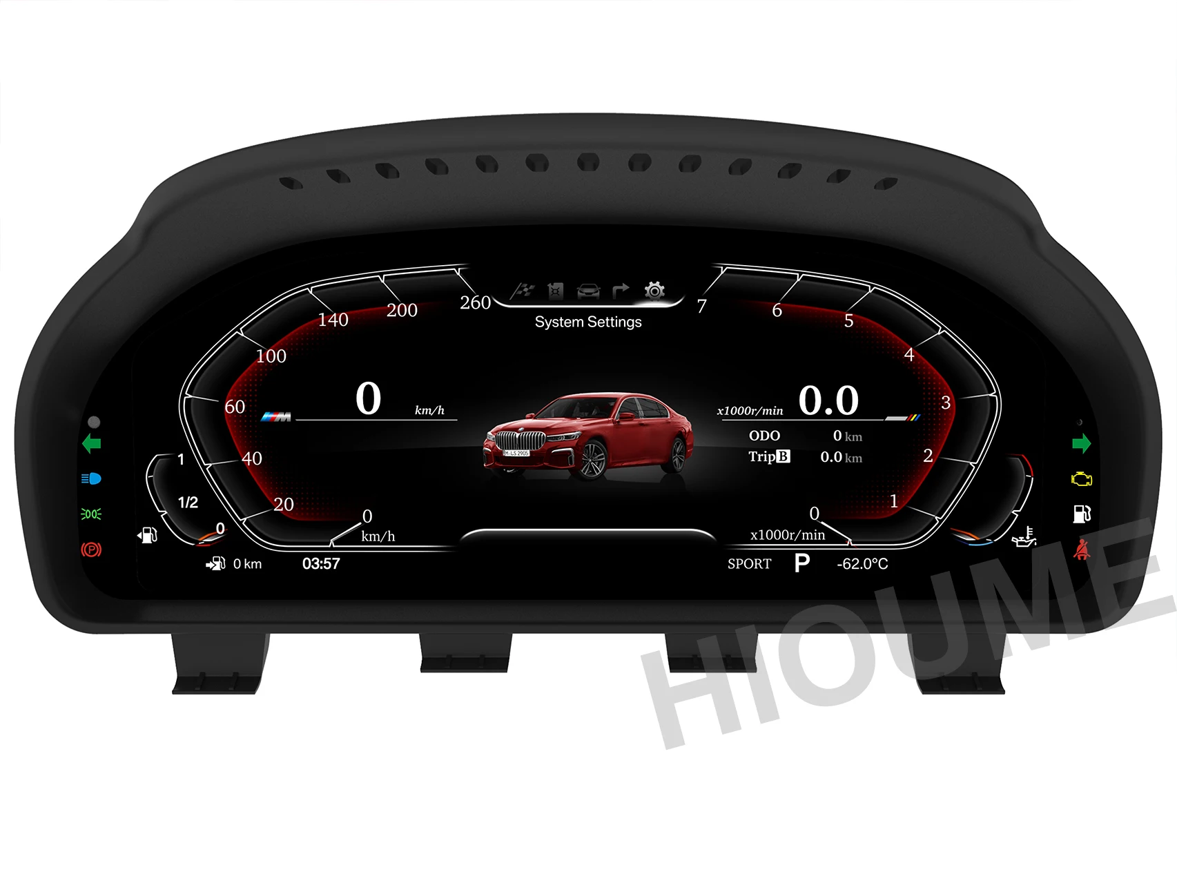 Car LCD Digital Cluster 12.5