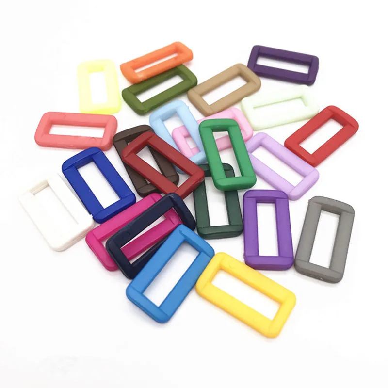 Nylon Plastic Rectangle Square Ring Buckles Loop Backpacks Straps Bag Pet Webbing Diy，Inner Diameter 15MM 20MM 25MM 30MM