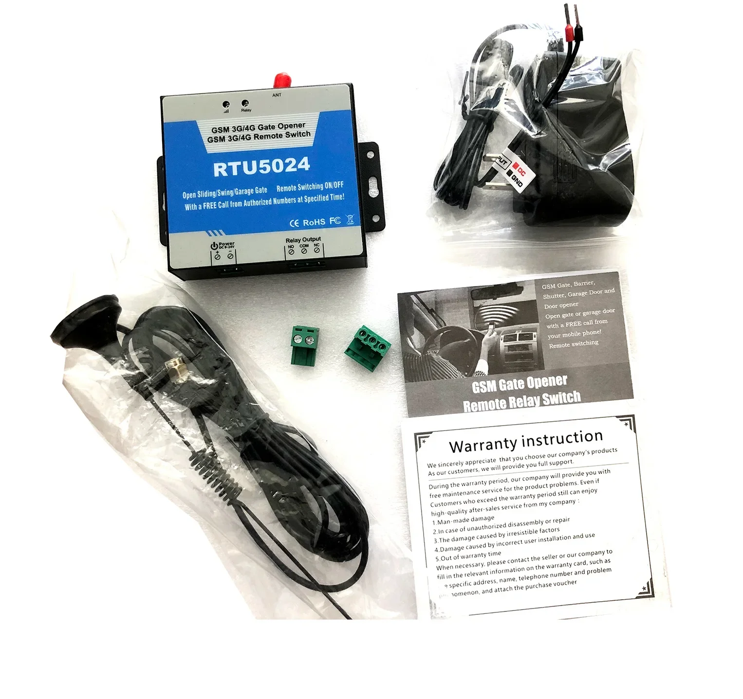 

Global Version RTU5024 4G Gsm Remote Control Gsm Gate Opener Relay Receiver
