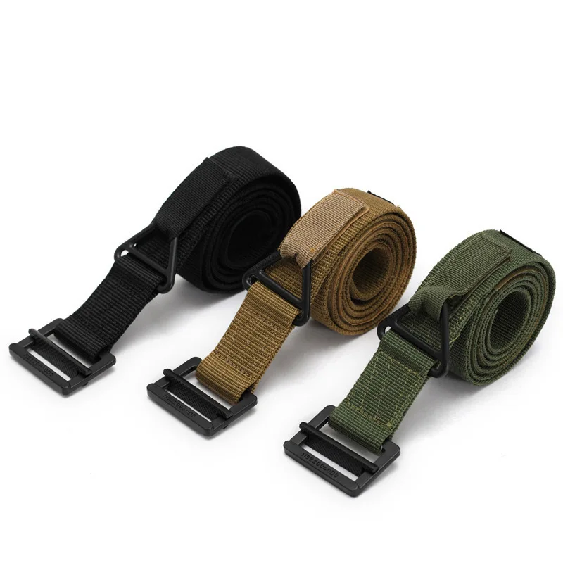 Outdoor tactical belt CQB men\'s canvas belts rappel rescue nylon belt