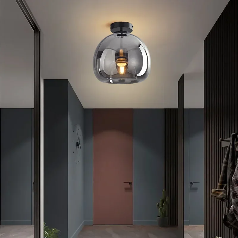 Moderne minimalistische Glas Deckenleuchte Nordic Korridor Gang LED Esszimmer Lampe kreative Wohnzimmer Beleuchtung Home Dekorationen