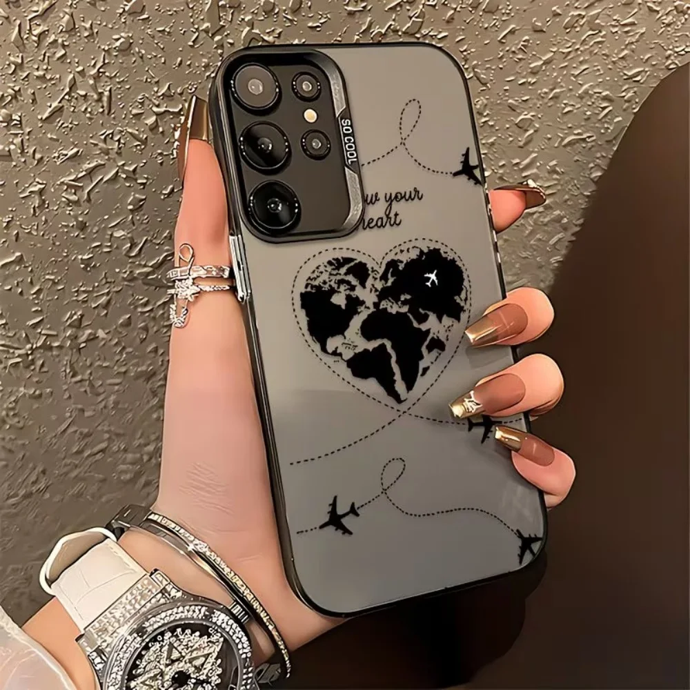 Aircraft Flight Trajectory Phone Case For Samsung Galaxy A73 A72 A71 A56 A55 A54 A53 A51 A36 A35 A34 A52 A50 A30 S 4G 5G Cover view 3