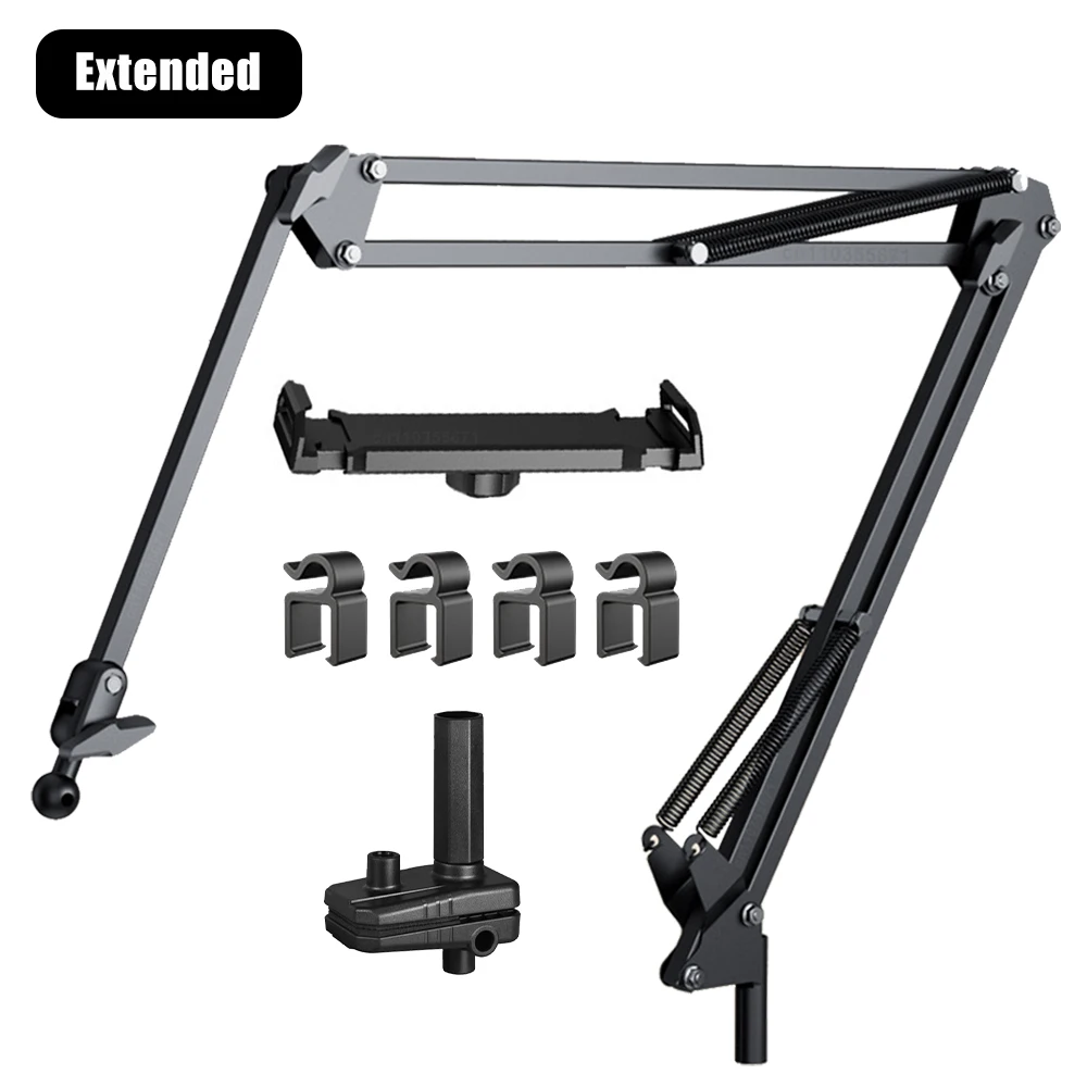 Tabletstandaardhouder voor bed Draaibare telefoonstandaard voor 4-12,9" iPad Pro Samsung Tab Xiaomi Pad Tablet Verstelbare houder Lange arm