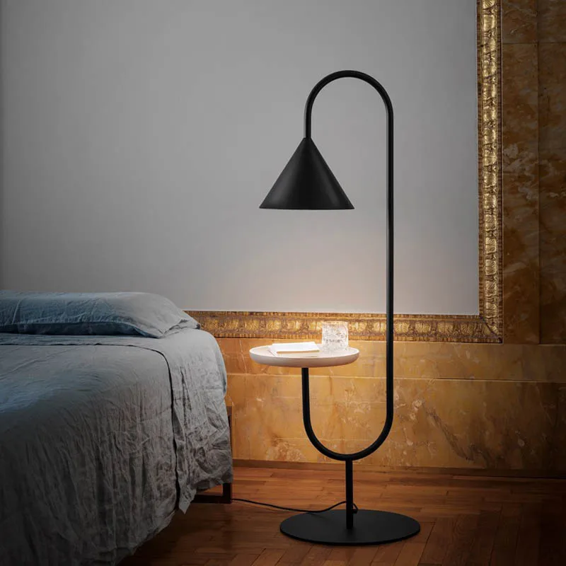 Modern floor lamp standing with table stand  for living room home decor  bedside reading lamps