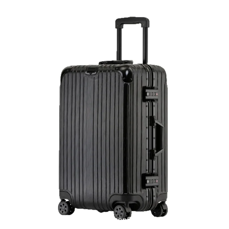 aluminum frame trolley case, sturdy suitcase, female universal wheel boarding password case.
