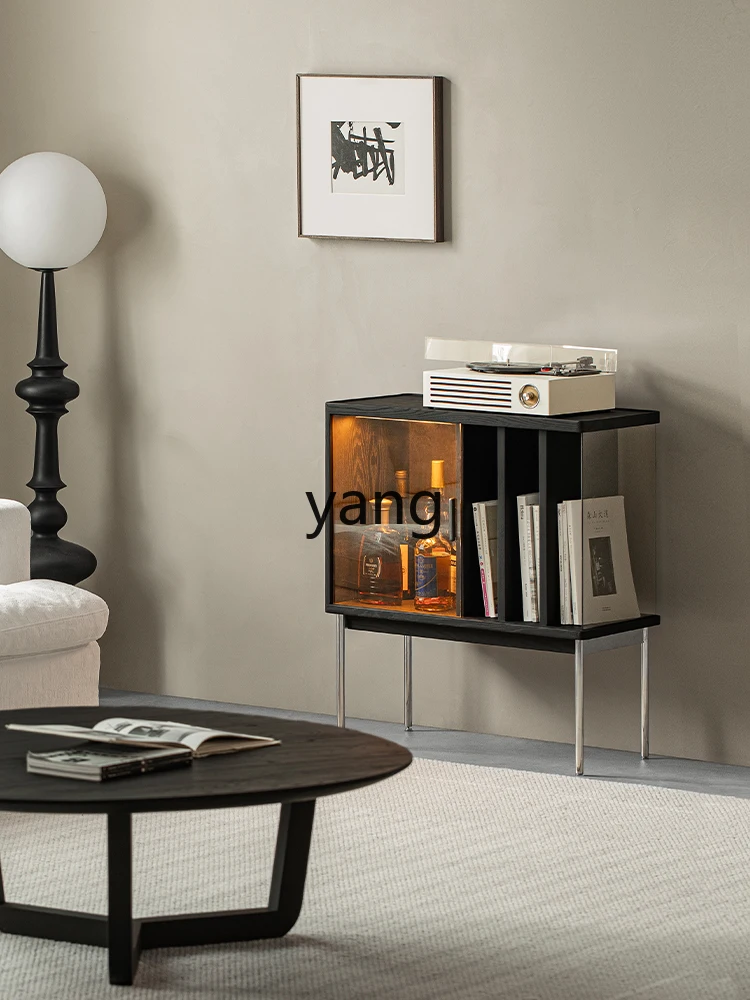 Yjq peninway Side Cabinet grammofono Record Cabinet Storage Rack in legno massello soggiorno TV Low Cabinet