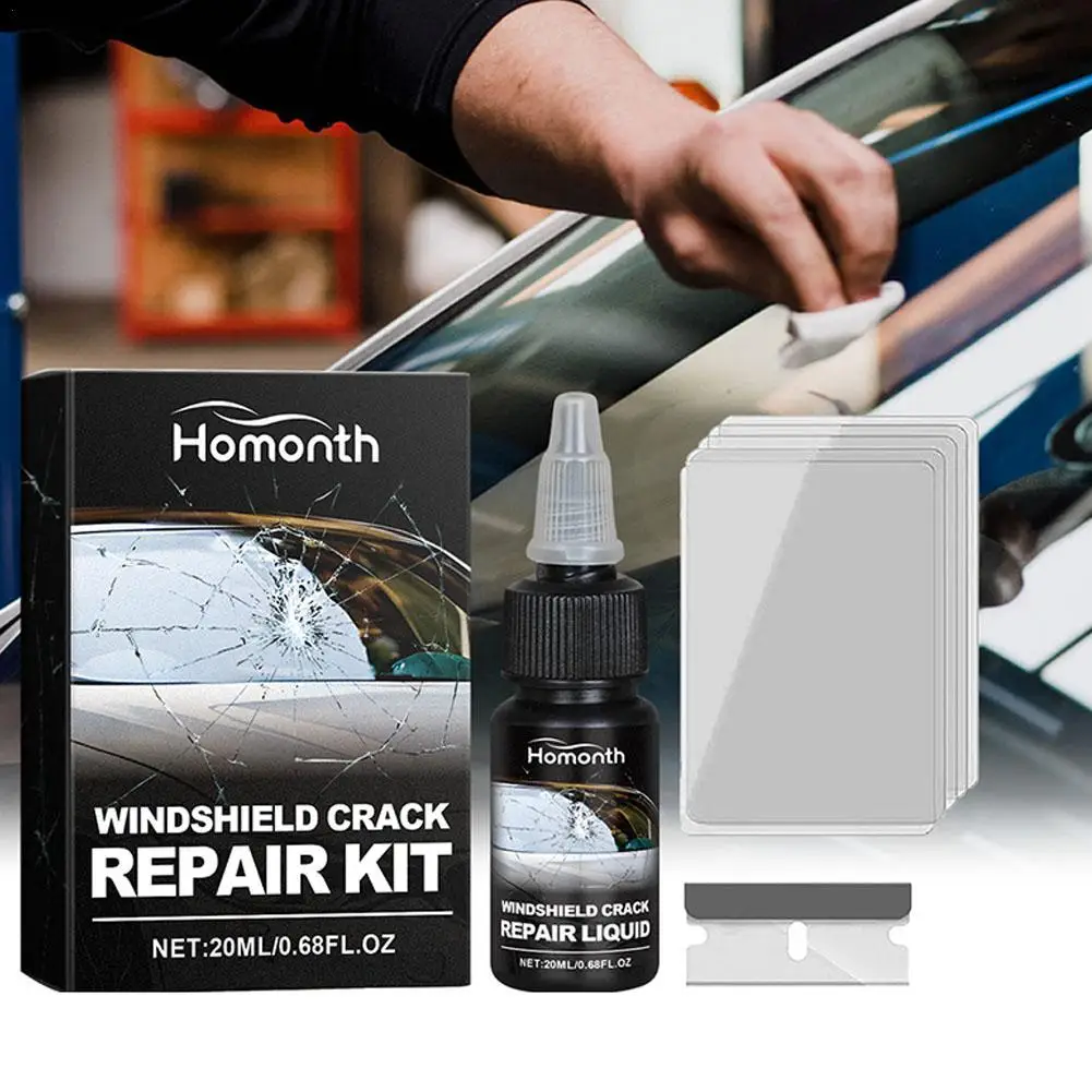 Windshield Crack Repair Fluid DIY Car Window Repair Resin Glass Curing Glue Auto Windscreen Scratch Crack Restore Fluid Set