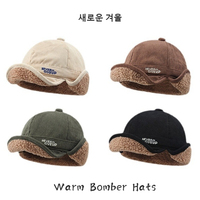 Ins Popular Lamb Wool Thickened Duckbill Bomber Hats for Men Women Autumn Winter Outdoor Cycling Warm Flying Caps