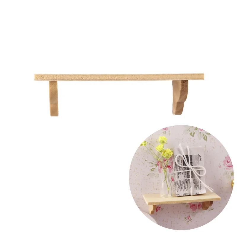 1 peça 1:12 modelo de prateleira de parede de madeira em miniatura acessórios para móveis de casa de boneca