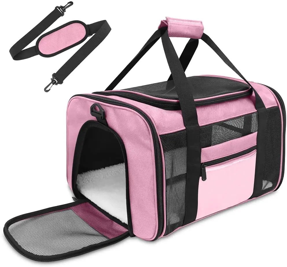 Portable Pet Cat Dog Carrier Transport Bag Foldable Mesh Breathable Pets Dog Handbag Transport Box Accessories