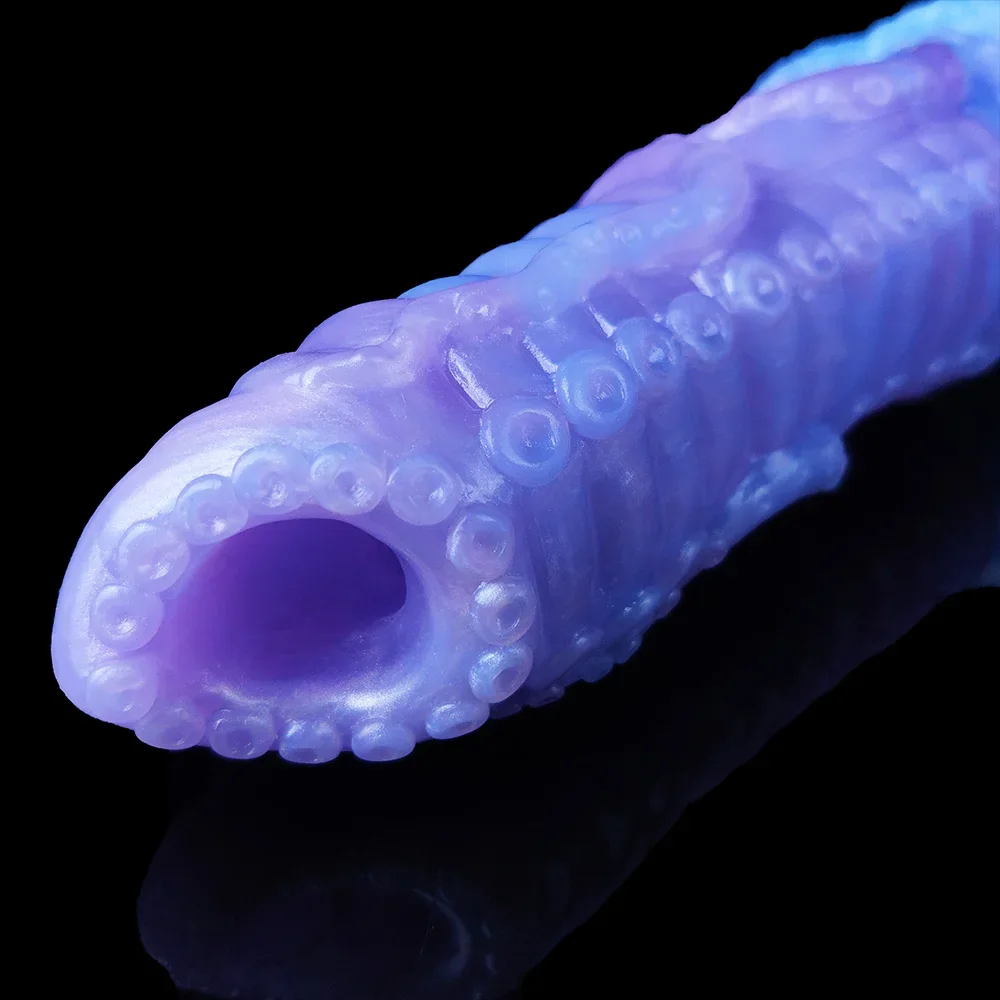 YOCY Octopus Dildo Ovipositor Buttplug Lay Eggs Enlargers Hollow Dildos Sex Toys For Women Men Stimulator S,M Size Egg image 5