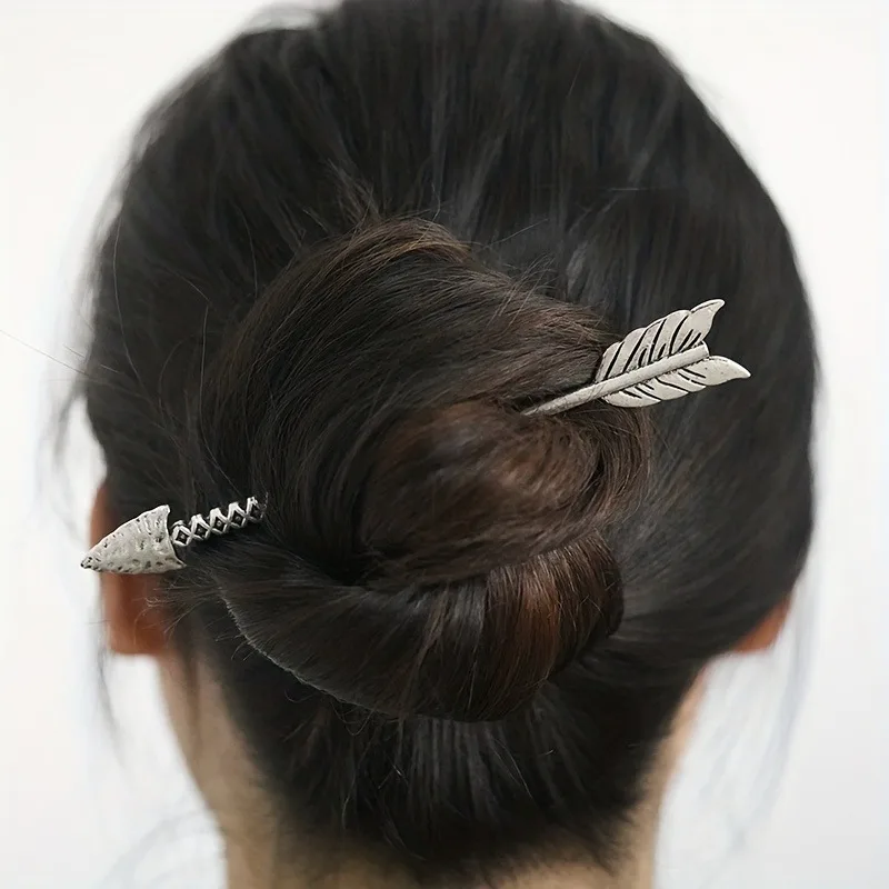 Retro Viking Hair Stick Men's And Women's Gothic Punk Nordic Divine Sword Hair Clip Mythical Jewelry Braiding Style Gift view 5