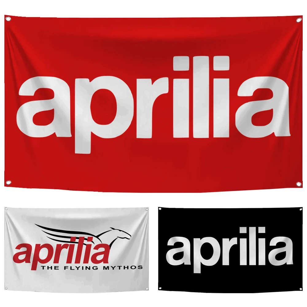 

60X90/90X150CM APRILIA Digital Printed Logo Flag Polyester Digital Printed Banner Tapestry Curtain