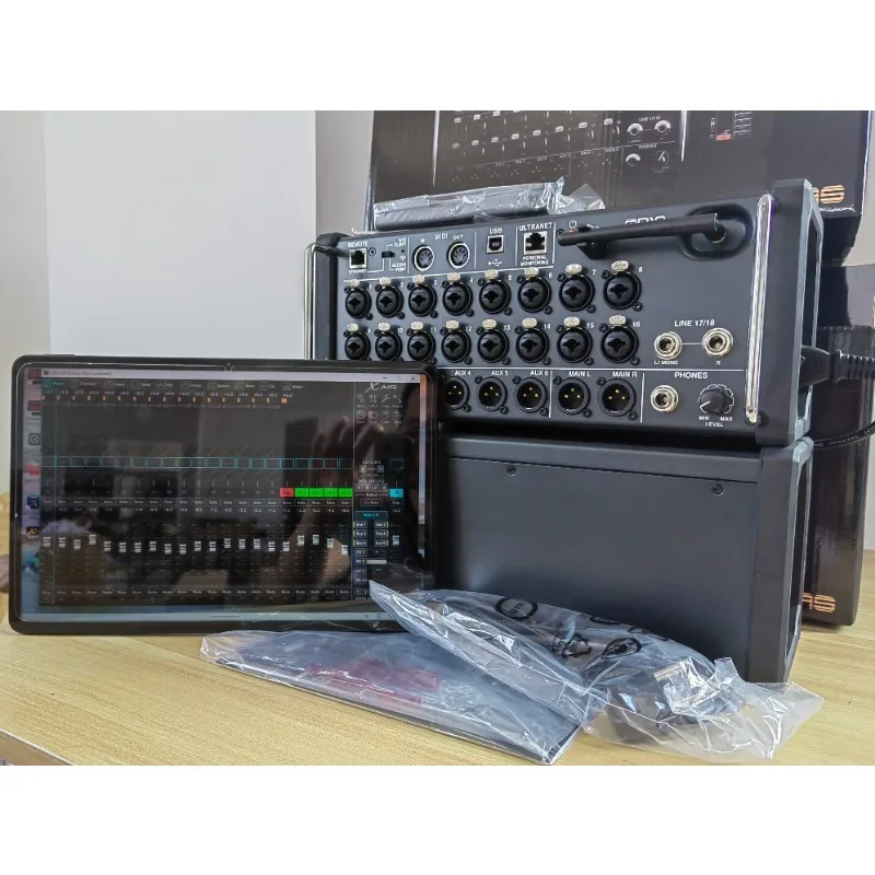 New Version Digital Audio Console Mixer MR12/MR18 Fan 12/18 Channel 12-Bus Integrated WiFi Module/USB Stereo Recorder Metal
