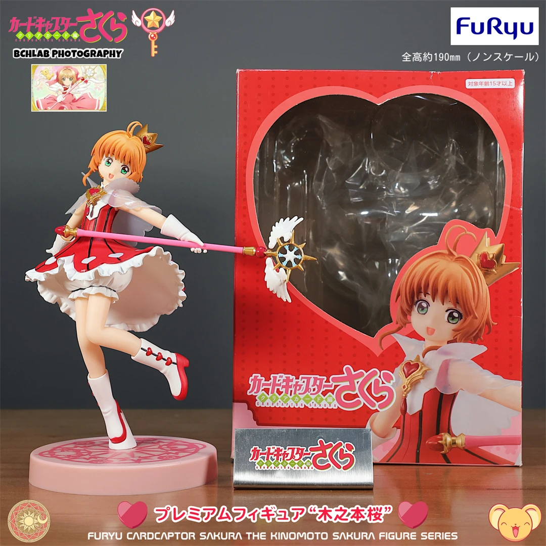 Banpresto Cardcaptor Sakura Anime KINOMOTO SAKURA Star Staff Action Figure Model Figurine Asli Figuarts Dekorasi