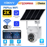 XIAOVV 4K 8MP solar camera outdoor wireless 4G pan tilt dual lens security automatic tracking closed-circuit television camera
