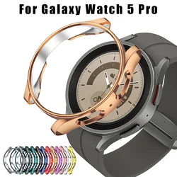 Tpu Case Voor Samsung Galaxy Horloge 5 Pro 45Mm Bumper Zachte Smart Horloge Cover Accessoires Plated Beschermende Siliconen Shell