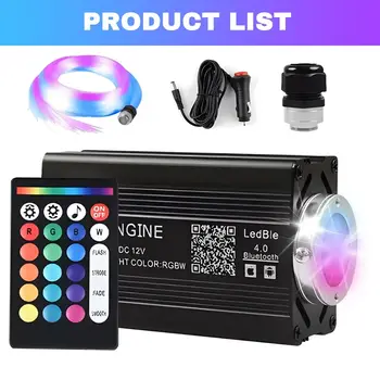 12W domácí střešní světlo do auta s hvězdami 500/1000 ks optických vláken na stropní čalounění LED atmosférické světlo s RGB meteorickou hudbou, ovládání pomocí aplikace 6 nejlepší prodej střešní hvězdné světlo - №5