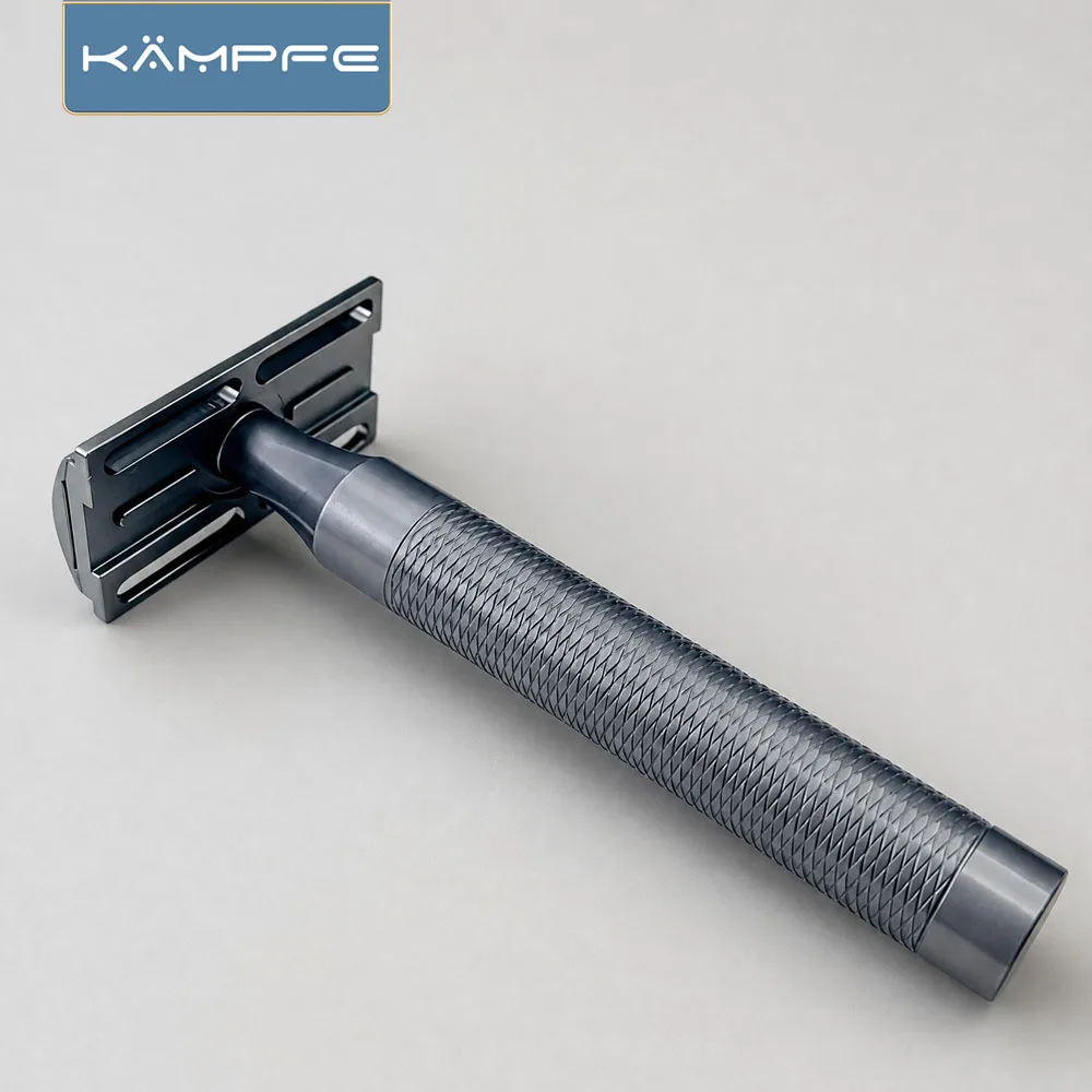 KAMPFE Aluminum Alloy CNC Machined Manual Shaving Razor Metal Handle Grooming Tool  for Men
