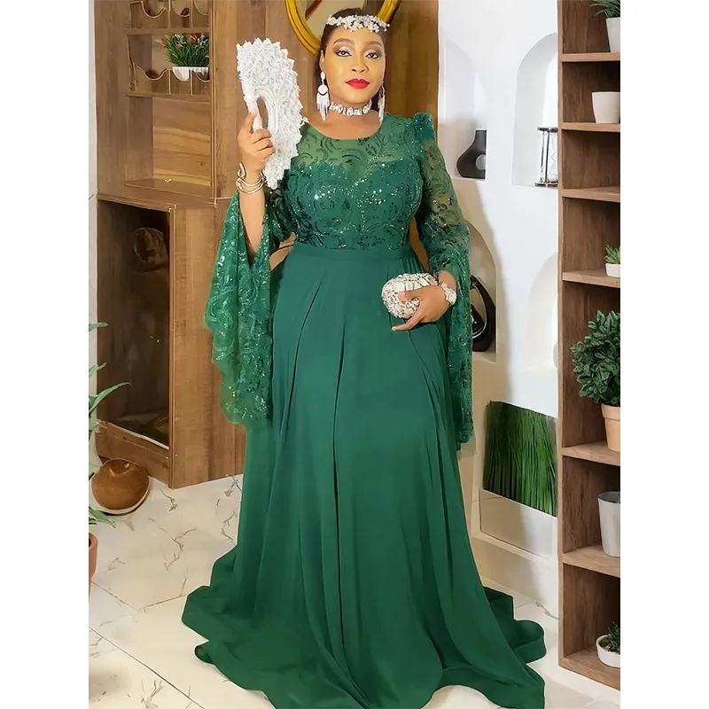 

Вечерние платья больших размеров для женщин, роскошное однотонное платье в африканском стиле, элегантное длинное платье для свадебной вечеринки в Турции, женская одежда в Анкаре