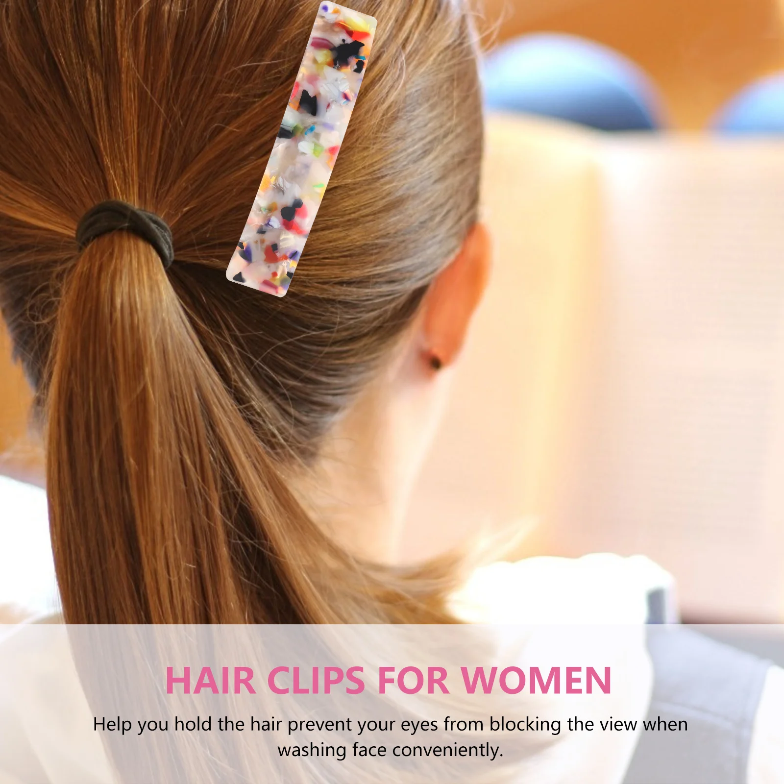 

6Pcs Hair Barrettes Assorted Colors Lightweight Sectioning Clips for Daily Hairstyle Matching Hair Accessories for Women