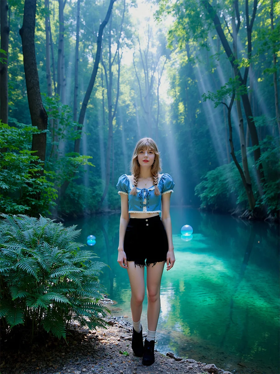 شورت نسائي عالي الخصر بحاشية خام وإبزيم قطة مريحة وأنيقة ومتعرجة وجذابة وطيات إبداعية للعطلات