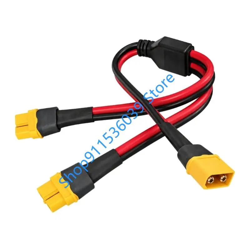 XT60 Parallel Battery Connector Male/Female Cable Dual Extension Y Splitter 1 to 2 12AWG Silicone Wire for RC Battery Motor