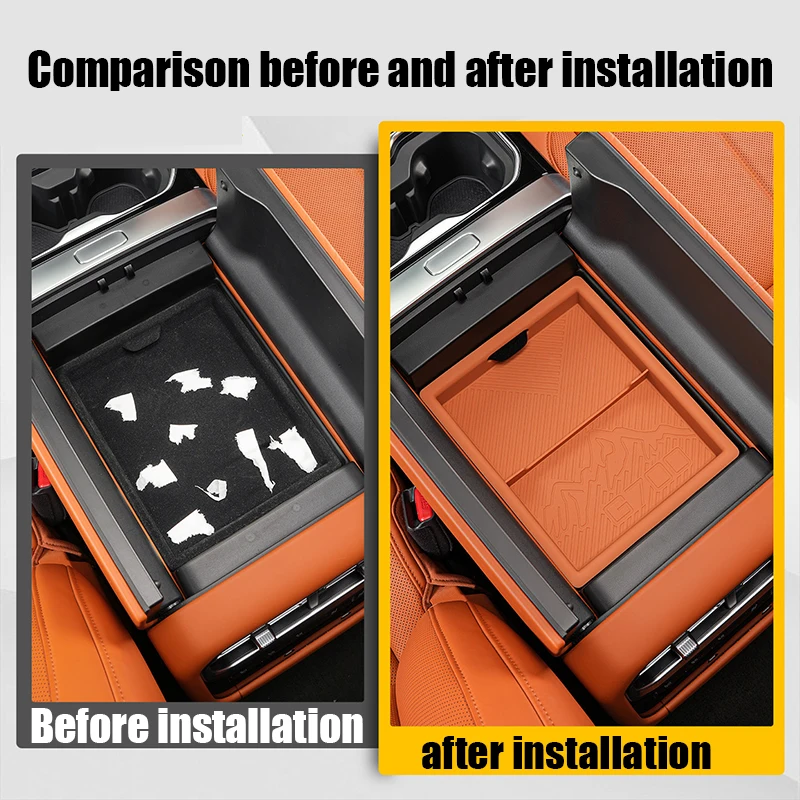 For Jetour G700 2025 2026 Car armrest box storage pad made of silicone material for interior use
